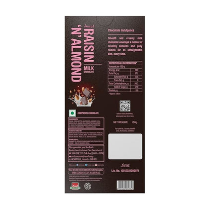 Raisin & Almond Milk Chocolate - Amul