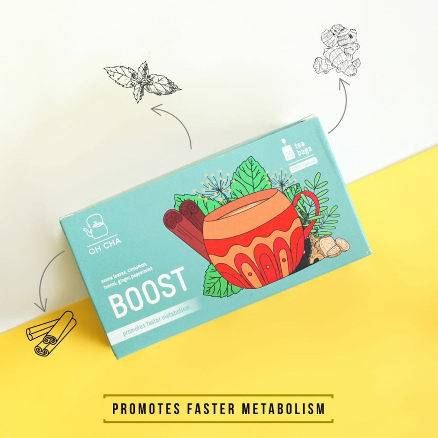 boost tea oh cha 20 bags flavoured 335